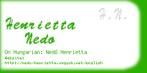 henrietta nedo business card
